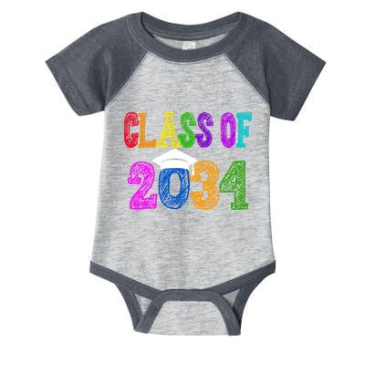 Class Of 2034 Graduation First Day Of School Infant Baby Jersey Bodysuit