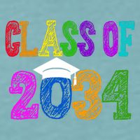 Class Of 2034 Graduation First Day Of School Sueded Cloud Jersey T-Shirt