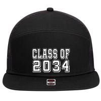 Class Of 2034 Grow With Me 7 Panel Mesh Trucker Snapback Hat