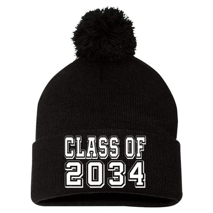 Class Of 2034 Grow With Me Pom Pom 12in Knit Beanie