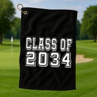 Class Of 2034 Grow With Me Golf Towel