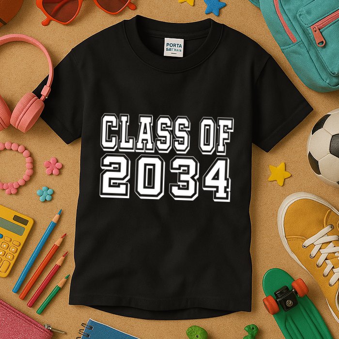 Class Of 2034 Grow With Me Kids T-Shirt