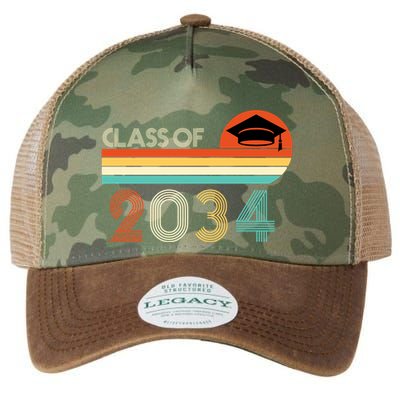 Class Of 2034 Grow With Me Pre-K Graduate Vintage Legacy Tie Dye Trucker Hat