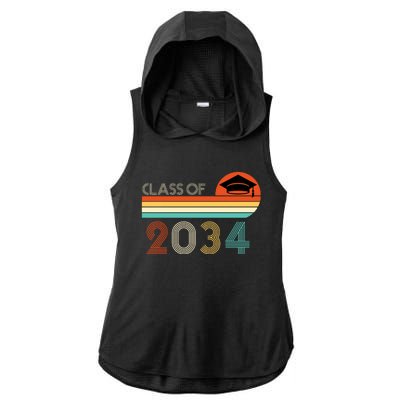 Class Of 2034 Grow With Me Pre-K Graduate Vintage Ladies PosiCharge Tri-Blend Wicking Draft Hoodie Tank