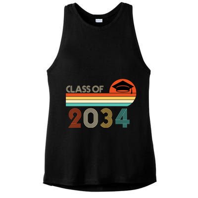 Class Of 2034 Grow With Me Pre-K Graduate Vintage Ladies PosiCharge Tri-Blend Wicking Tank