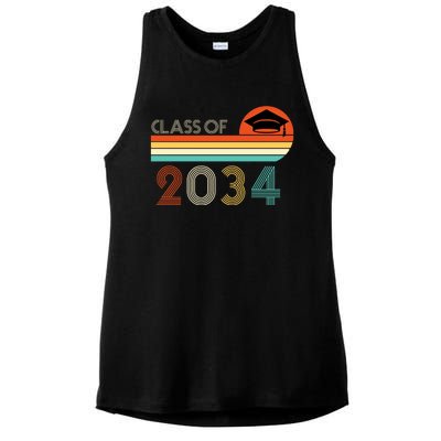 Class Of 2034 Grow With Me Pre-K Graduate Vintage Ladies PosiCharge Tri-Blend Wicking Tank