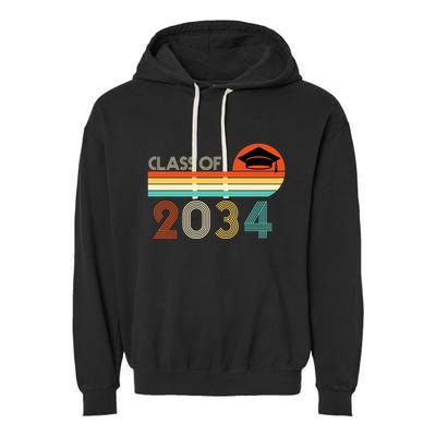 Class Of 2034 Grow With Me Pre-K Graduate Vintage Garment-Dyed Fleece Hoodie
