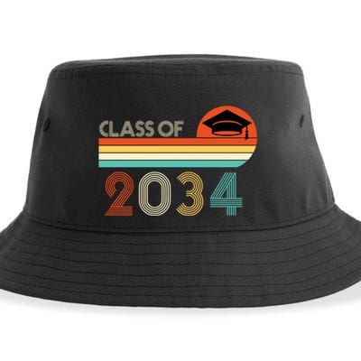 Class Of 2034 Grow With Me Pre-K Graduate Vintage Sustainable Bucket Hat