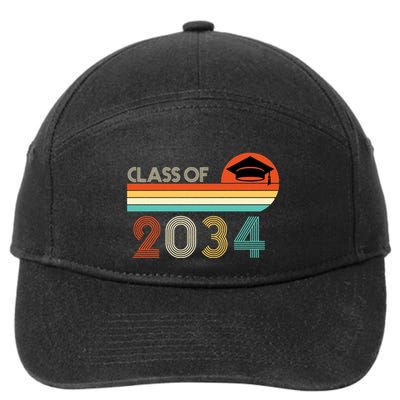 Class Of 2034 Grow With Me Pre-K Graduate Vintage 7-Panel Snapback Hat