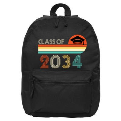 Class Of 2034 Grow With Me Pre-K Graduate Vintage 16 in Basic Backpack