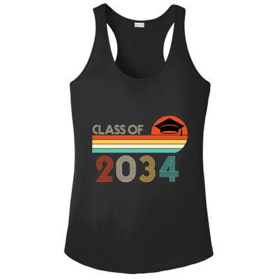 Class Of 2034 Grow With Me Pre-K Graduate Vintage Ladies PosiCharge Competitor Racerback Tank