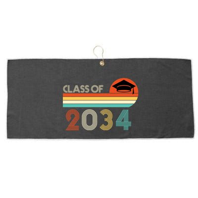 Class Of 2034 Grow With Me Pre-K Graduate Vintage Large Microfiber Waffle Golf Towel