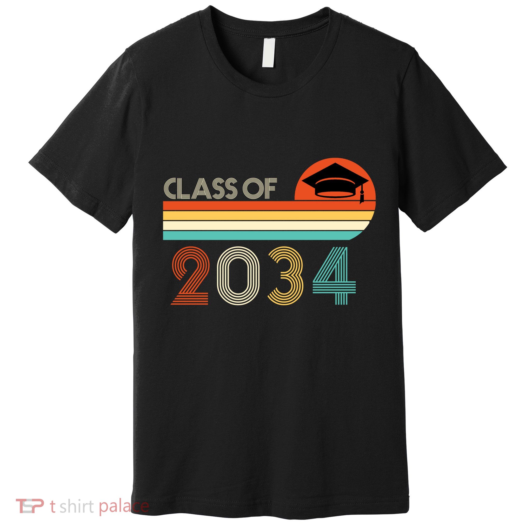 Class Of 2034 Grow With Me Pre-K Graduate Vintage Premium T-Shirt