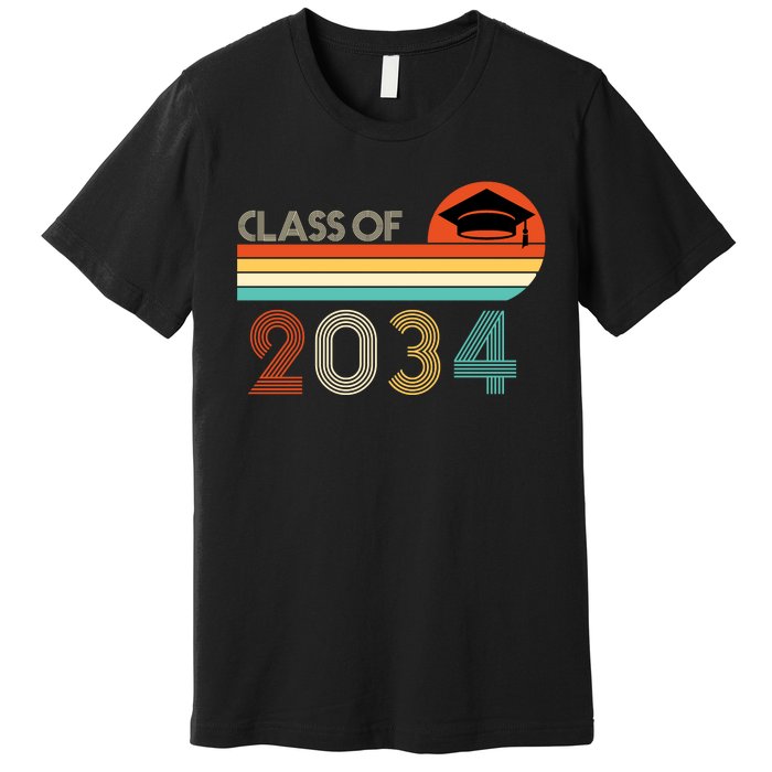 Class Of 2034 Grow With Me Pre-K Graduate Vintage Premium T-Shirt