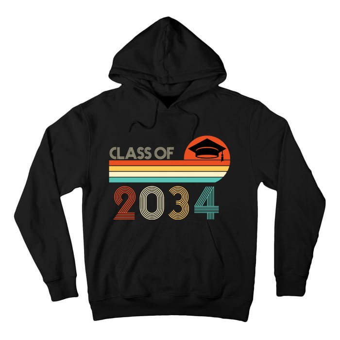 Class Of 2034 Grow With Me Pre-K Graduate Vintage Tall Hoodie