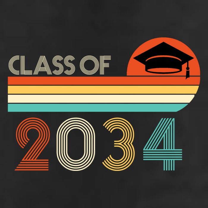 Class Of 2034 Grow With Me Pre-K Graduate Vintage Golf Towel