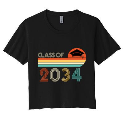 Class Of 2034 Grow With Me Pre-K Graduate Vintage Crop Top