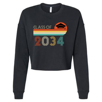 Class Of 2034 Grow With Me Pre-K Graduate Vintage Cropped Pullover Crew