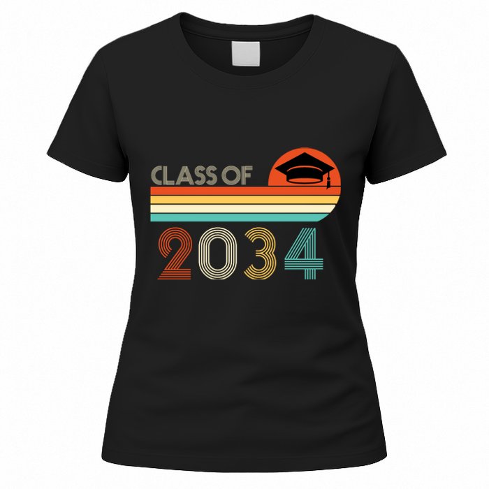 Class Of 2034 Grow With Me Pre-K Graduate Vintage Women's T-Shirt