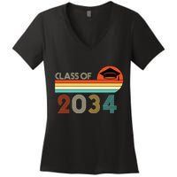 Class Of 2034 Grow With Me Pre-K Graduate Vintage Women's V-Neck T-Shirt