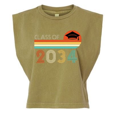 Class Of 2034 Grow With Me Pre-K Graduate Vintage Garment-Dyed Women's Muscle Tee