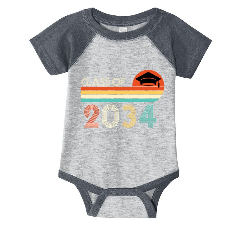 Class Of 2034 Grow With Me Pre-K Graduate Vintage Infant Baby Jersey Bodysuit