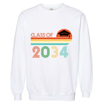 Class Of 2034 Grow With Me Pre-K Graduate Vintage Garment-Dyed Sweatshirt