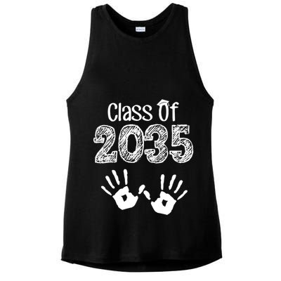 Class of 2035 Grow With Me Handprint Pre-K Ladies PosiCharge Tri-Blend Wicking Tank