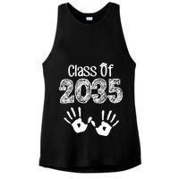 Class of 2035 Grow With Me Handprint Pre-K Ladies PosiCharge Tri-Blend Wicking Tank