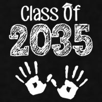 Class of 2035 Grow With Me Handprint Pre-K Ladies PosiCharge Tri-Blend Wicking Tank