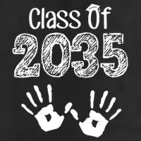 Class of 2035 Grow With Me Handprint Pre-K 7 Panel Mesh Trucker Snapback Hat