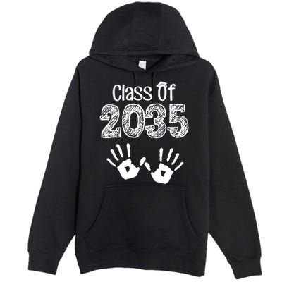 Class of 2035 Grow With Me Handprint Pre-K Premium Pullover Hoodie