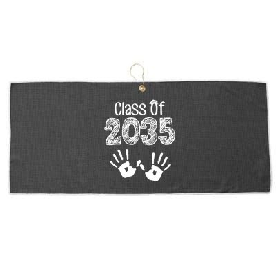 Class of 2035 Grow With Me Handprint Pre-K Large Microfiber Waffle Golf Towel