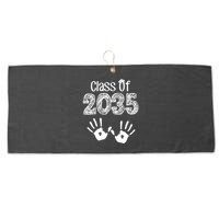 Class of 2035 Grow With Me Handprint Pre-K Large Microfiber Waffle Golf Towel