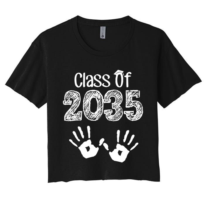 Class of 2035 Grow With Me Handprint Pre-K Crop Top