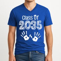 Class of 2035 Grow With Me Handprint Pre-K V-Neck T-Shirt