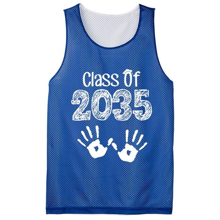 Class of 2035 Grow With Me Handprint Pre-K Mesh Reversible Basketball Jersey Tank