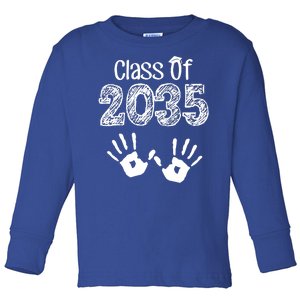 Class of 2035 Grow With Me Handprint Pre-K Toddler Long Sleeve Shirt