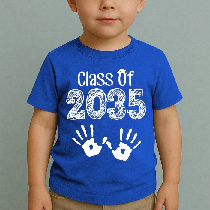 Class of 2035 Grow With Me Handprint Pre-K Toddler T-Shirt
