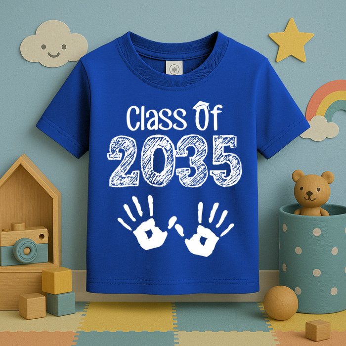 Class of 2035 Grow With Me Handprint Pre-K Toddler T-Shirt