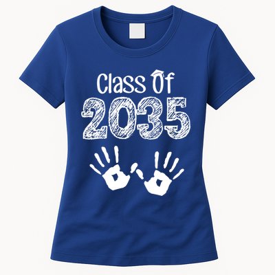 Class of 2035 Grow With Me Handprint Pre-K Womens T-Shirt