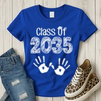 Class of 2035 Grow With Me Handprint Pre-K Womens T-Shirt