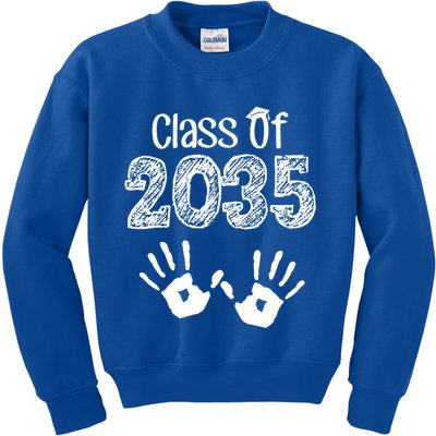 Class of 2035 Grow With Me Handprint Pre-K Kids Sweatshirt