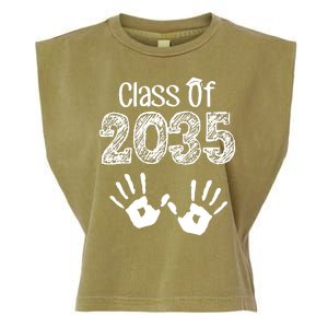 Class of 2035 Grow With Me Handprint Pre-K Garment-Dyed Women's Muscle Tee