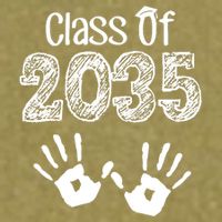 Class of 2035 Grow With Me Handprint Pre-K Garment-Dyed Women's Muscle Tee