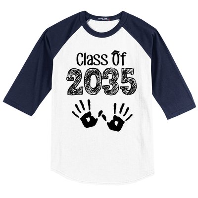 Class of 2035 Grow With Me Handprint Pre-K Baseball Sleeve Shirt