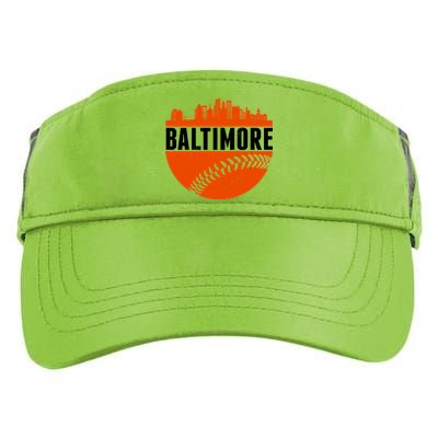 Classic Baltimore Skyline Baseball  Adult Drive Performance Visor