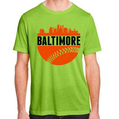 Classic Baltimore Skyline Baseball  Adult ChromaSoft Performance T-Shirt