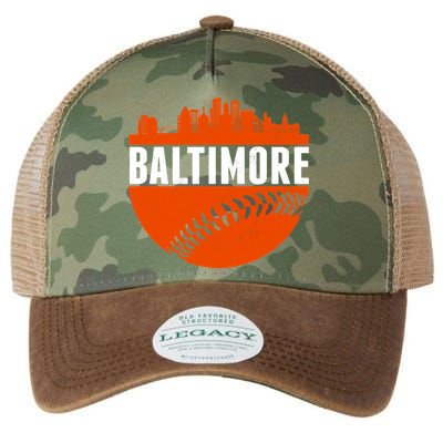 Classic Baltimore Skyline Baseball  Legacy Tie Dye Trucker Hat