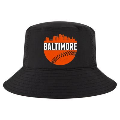 Classic Baltimore Skyline Baseball  Cool Comfort Performance Bucket Hat